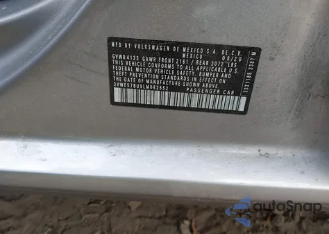 2020 Volkswagen Jetta 1.4T Sel from USA, damaged, VIN 3VWE57BU9LM082552